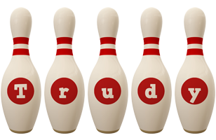 Trudy bowling-pin logo