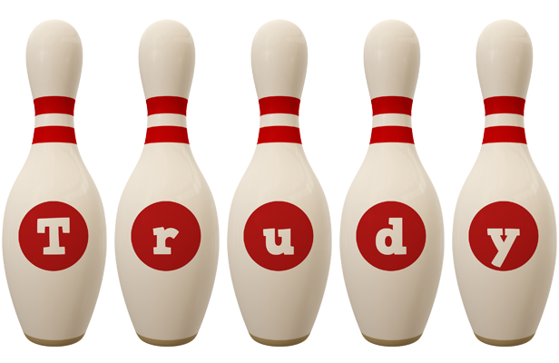 Trudy bowling-pin logo