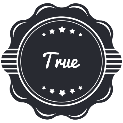 True badge logo