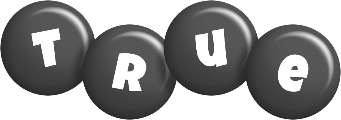 True candy-black logo