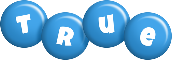 True candy-blue logo