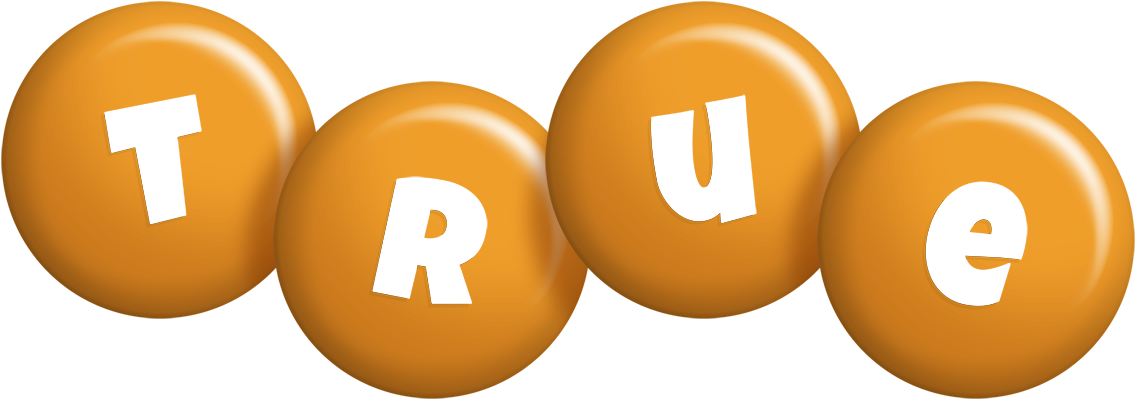 True candy-orange logo