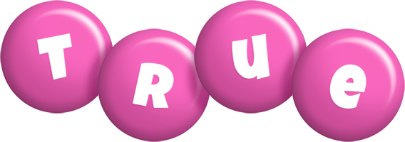 True candy-pink logo