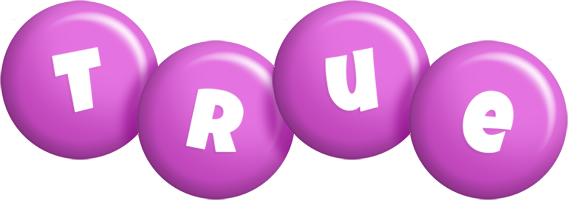 True candy-purple logo