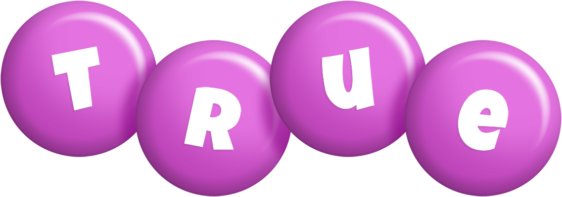 True candy-purple logo