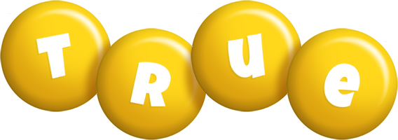 True candy-yellow logo