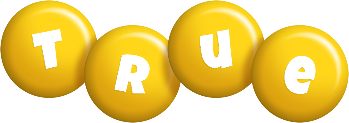 True candy-yellow logo