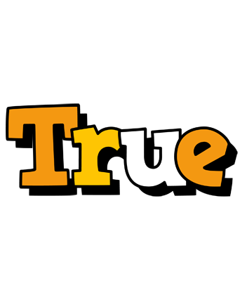 True cartoon logo