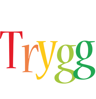 Trygg birthday logo
