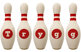 Trygg bowling-pin logo