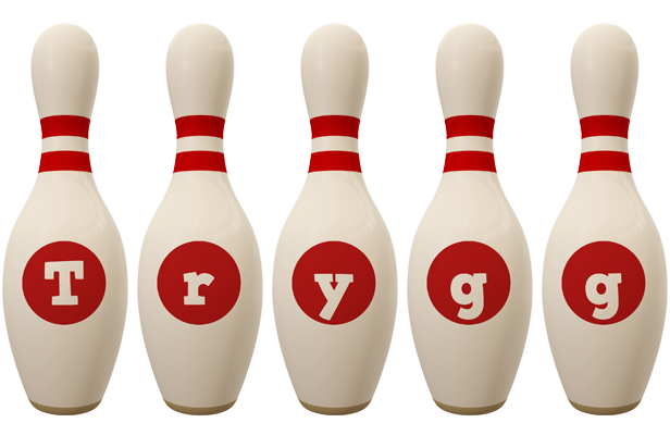 Trygg bowling-pin logo