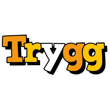 Trygg cartoon logo