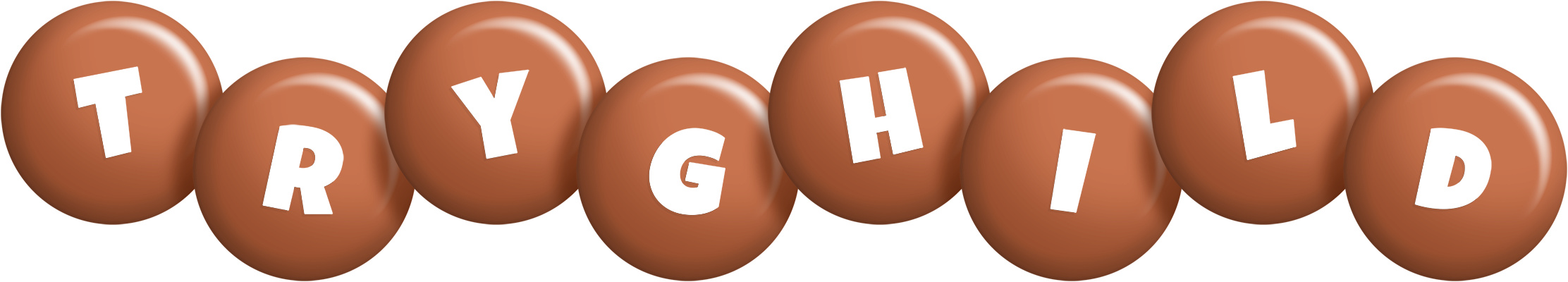 Tryghild candy-brown logo