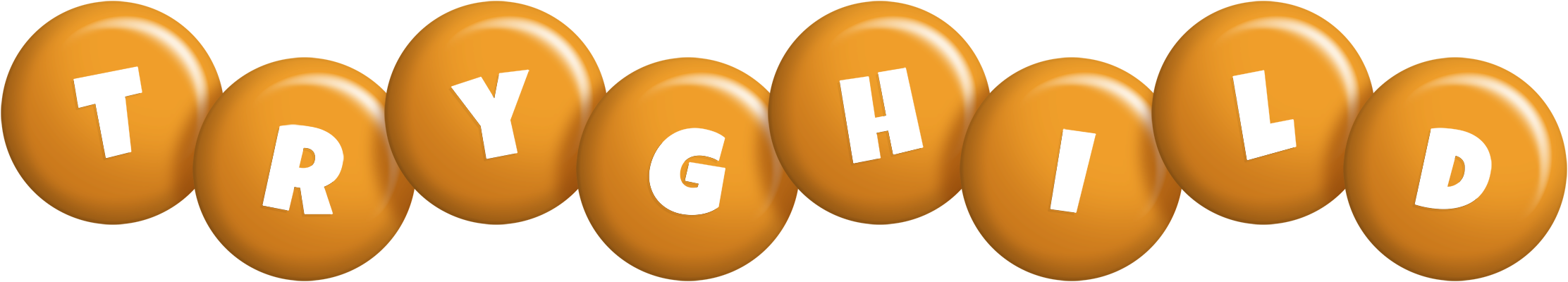 Tryghild candy-orange logo