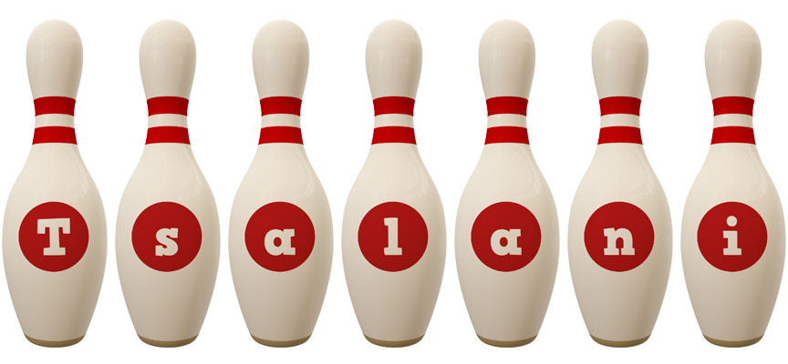 Tsalani bowling-pin logo