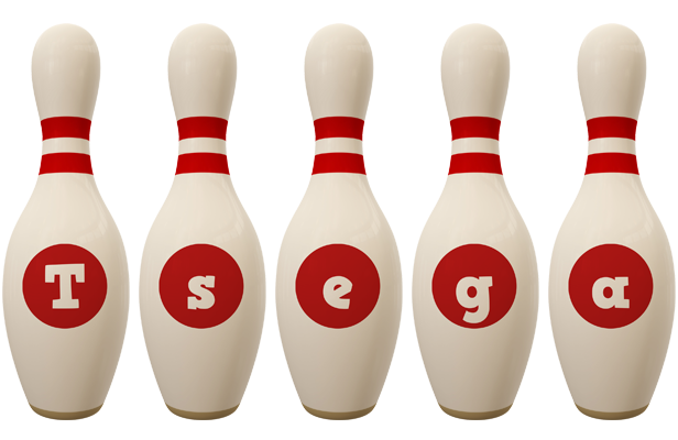 Tsega bowling-pin logo