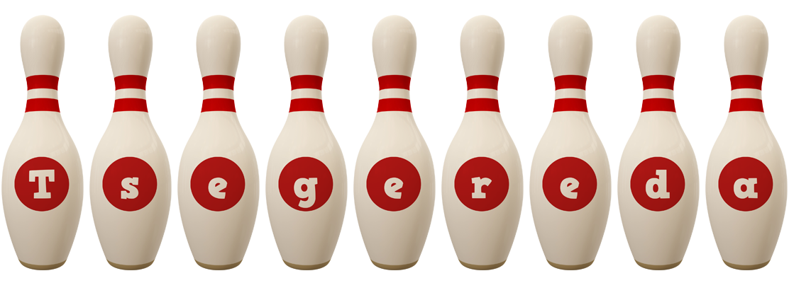 Tsegereda bowling-pin logo