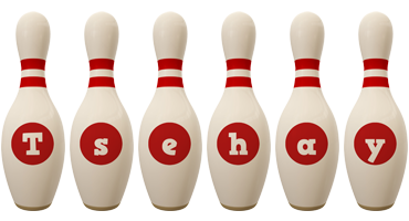 Tsehay bowling-pin logo