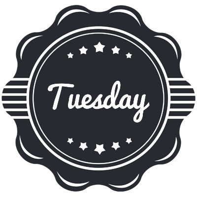 Tuesday badge logo