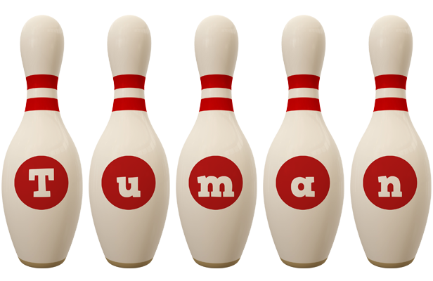 Tuman bowling-pin logo