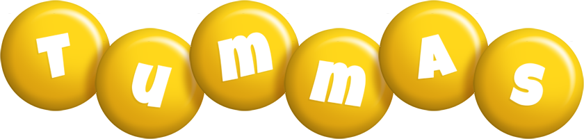 Tummas candy-yellow logo