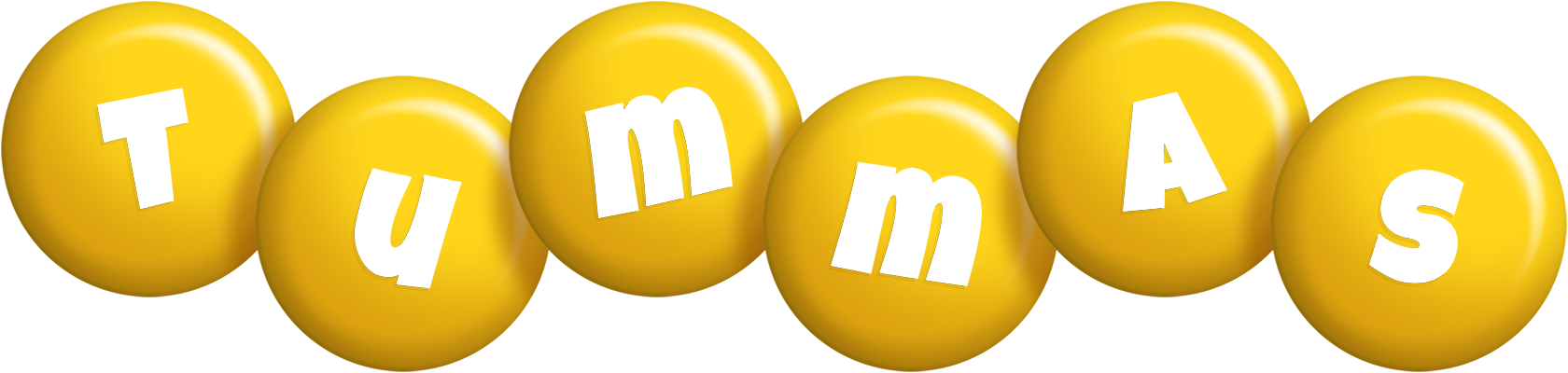 Tummas candy-yellow logo