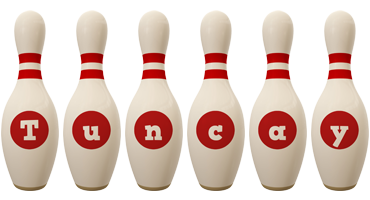 Tuncay bowling-pin logo