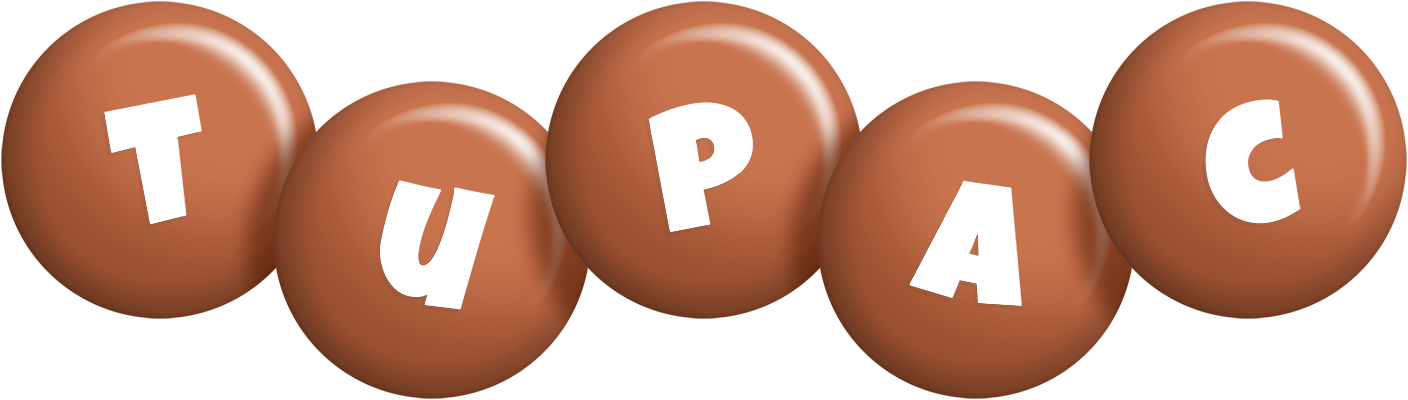 Tupac candy-brown logo