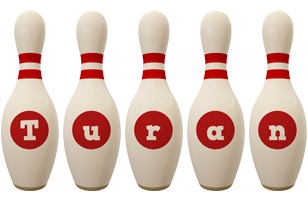 Turan bowling-pin logo