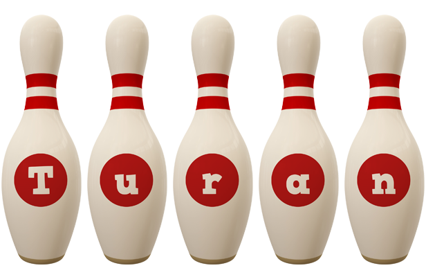 Turan bowling-pin logo