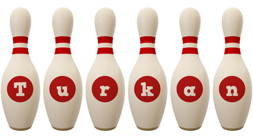 Turkan bowling-pin logo