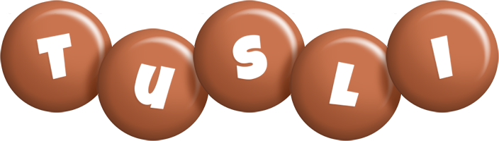 Tusli candy-brown logo