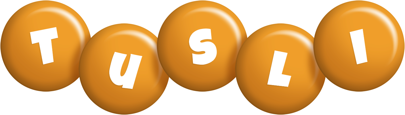Tusli candy-orange logo