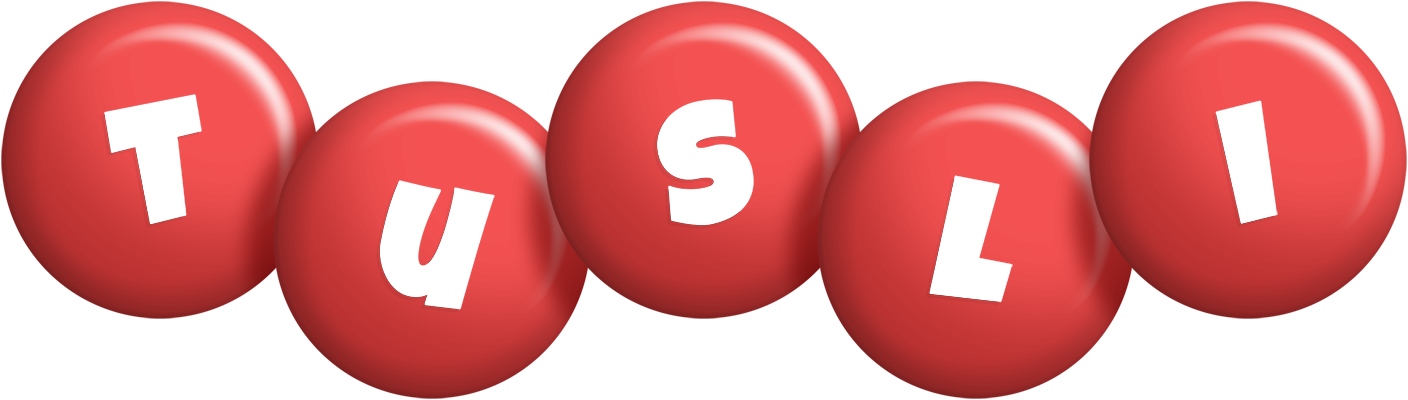 Tusli candy-red logo