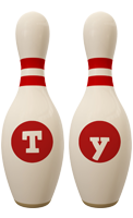 Ty bowling-pin logo