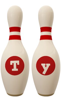 Ty bowling-pin logo
