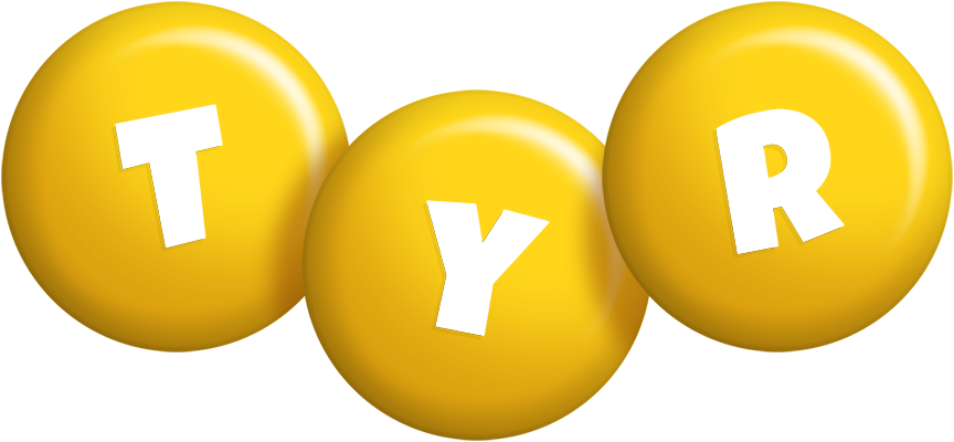 Tyr candy-yellow logo