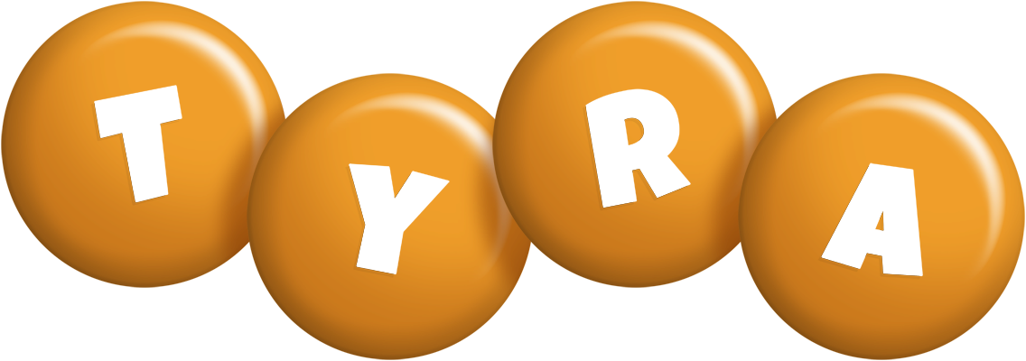 Tyra candy-orange logo