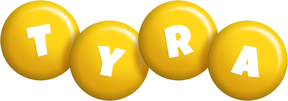 Tyra candy-yellow logo
