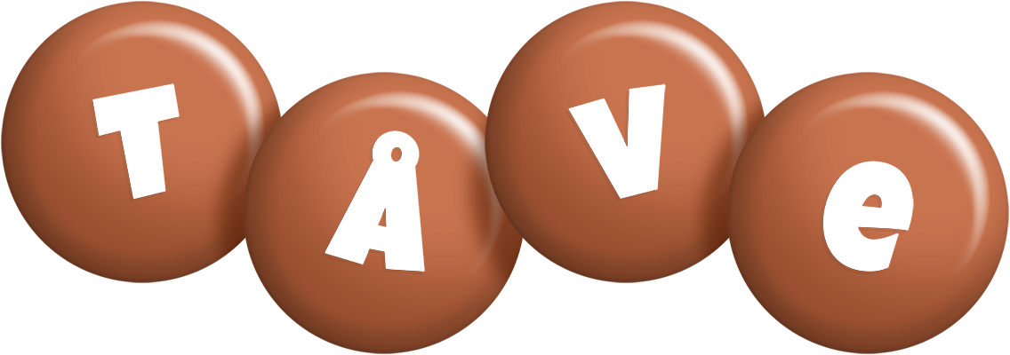 Tåve candy-brown logo