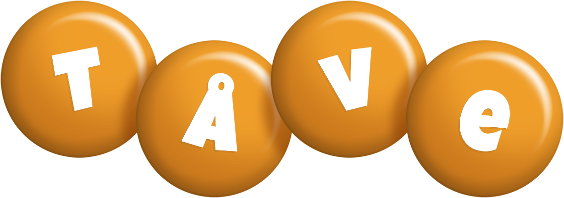 Tåve candy-orange logo