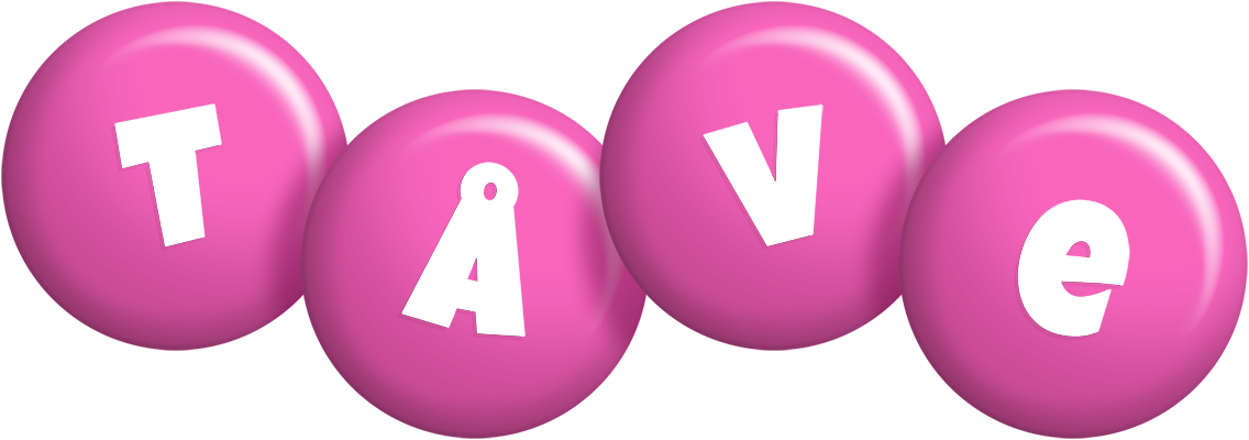 Tåve candy-pink logo