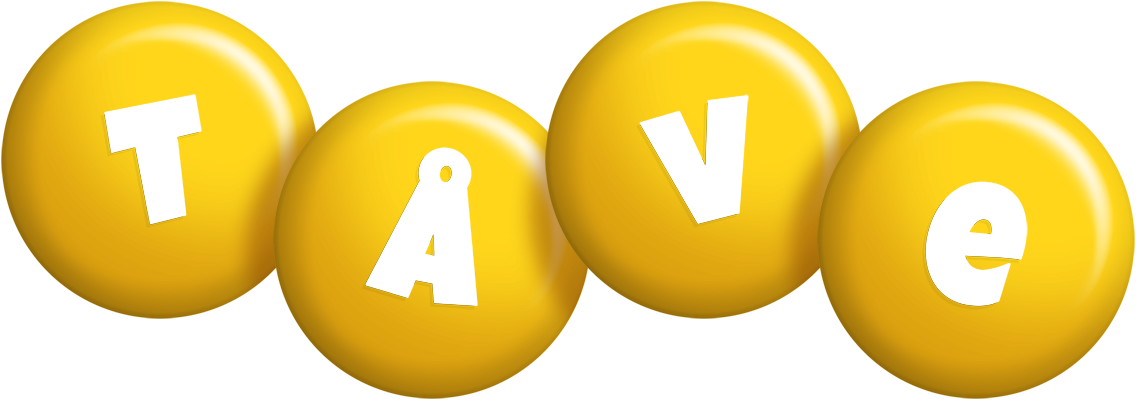 Tåve candy-yellow logo