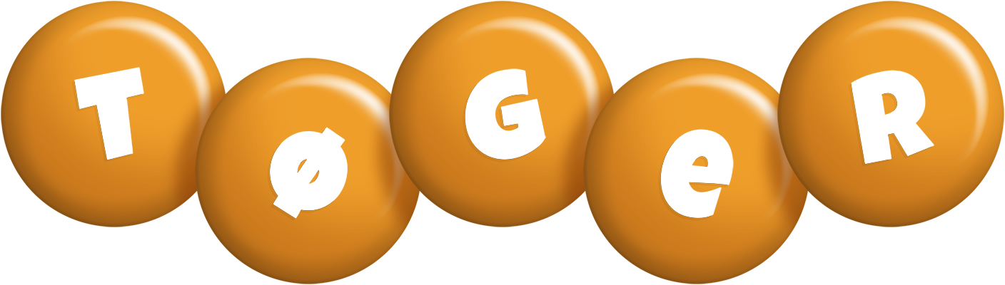 Tøger candy-orange logo