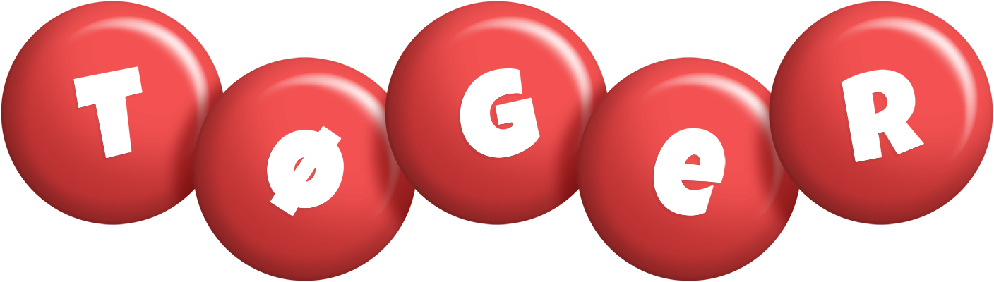 Tøger candy-red logo