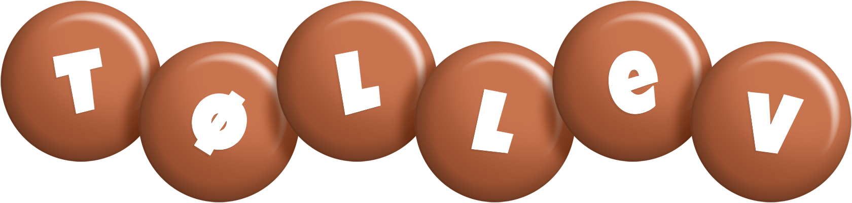 Tøllev candy-brown logo