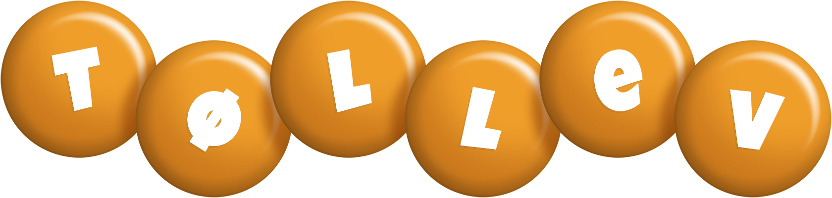 Tøllev candy-orange logo
