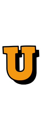U cartoon logo