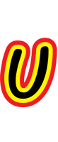 U flaming logo