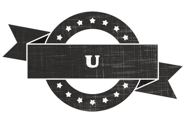U grunge logo